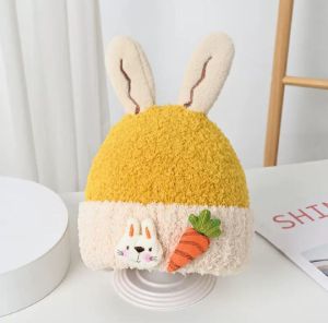 کلاه موهر مدل خرگوش رنگ زرد کد 147-300