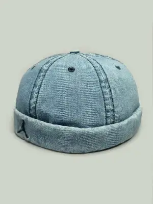کلاه لئونی مدل جین رنگ آبی روشن کد105-800