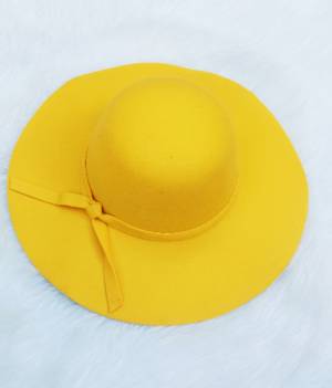 کلاه شهرزادی لبه بلند رنگ زرد کد 514-200