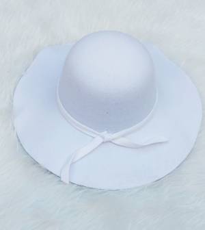 کلاه شهرزادی لبه بلند رنگ سفید 516-200
